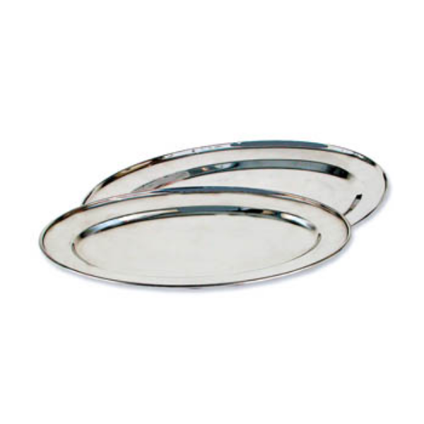 Royal Industries (ROY OP 16) 9" x 16" Oval Stainless Steel Serving Tray