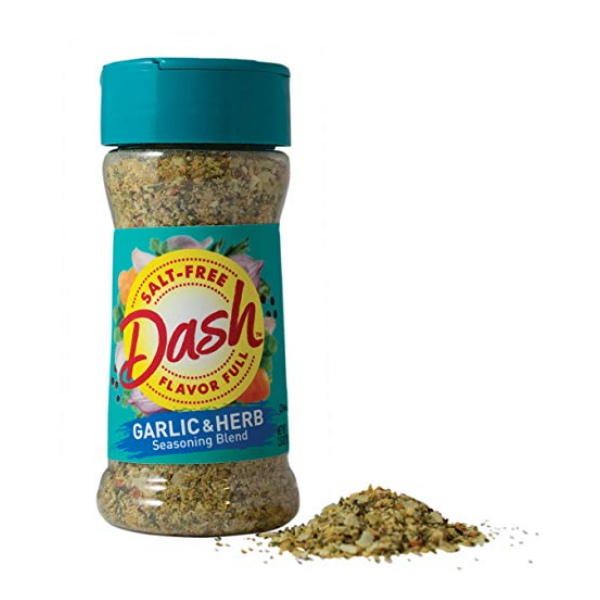 Dash Salt-Free Seasoning Blend, Garlic & Herb, 2.5 Ounce (Packaging May Vary)