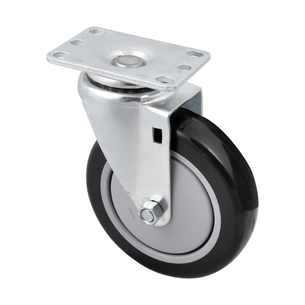 BK Resources (5SBR-1PT-PLY) 5 IN Swivel Ply Plate Caster