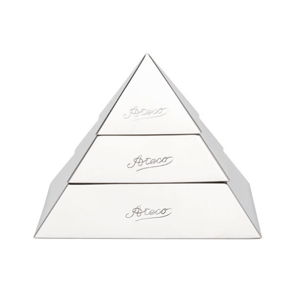 Ateco 4937 4 3/4" x 3 1/4" Stainless Steel Pyramid Mold