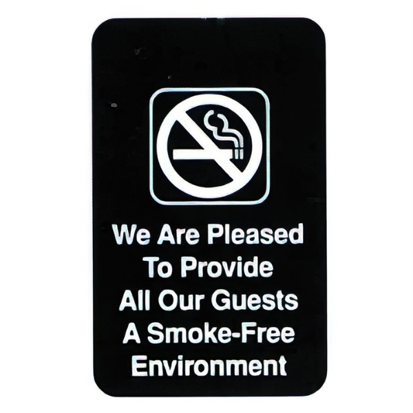 Royal Industries (ROY 695601) We Are Pleased To Provide All Our Guests A Smoke-Free Environment, 6" x 9" Sign