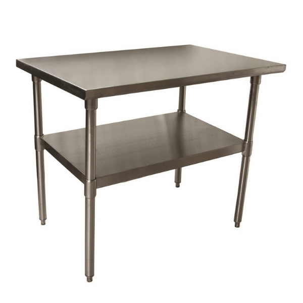BK Resources (QVT-4836) 14 GA. T-304 48 X 36 Table Stainless Steel Base