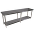 BK Resources (QVT-9624) 14 GA. T-304 96 X 24 Table Stainless Steel Base