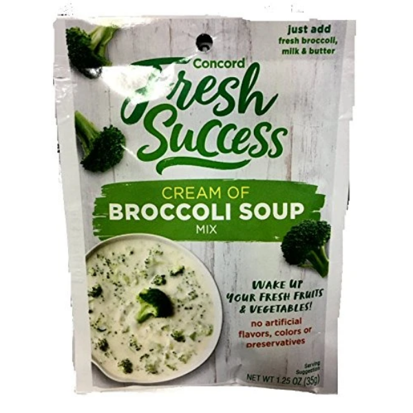 Concord Broccoli Soup Mix, 1.25-Ounce Pouches (Pack of 18 )