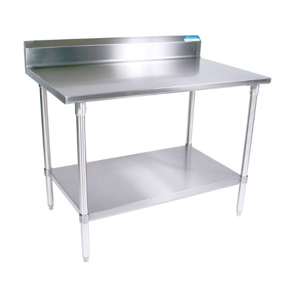 BK Resources (SVTR5-4824) 48" X 24" T-430 18 GA Table Stainless Steel Top with 5" Riser