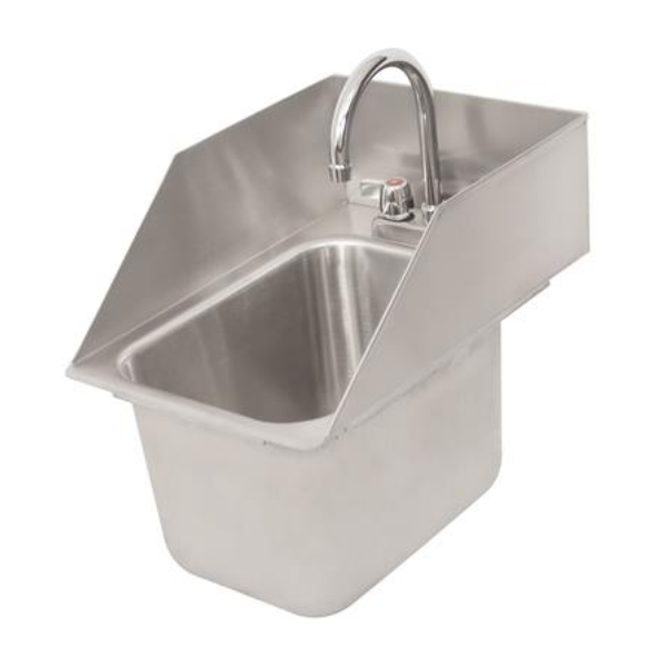 BK Resources (DDI-10141024S-P-G) 18 GA T-304 Drop-In Sink 10"X14"X10"D Bowl With Faucet