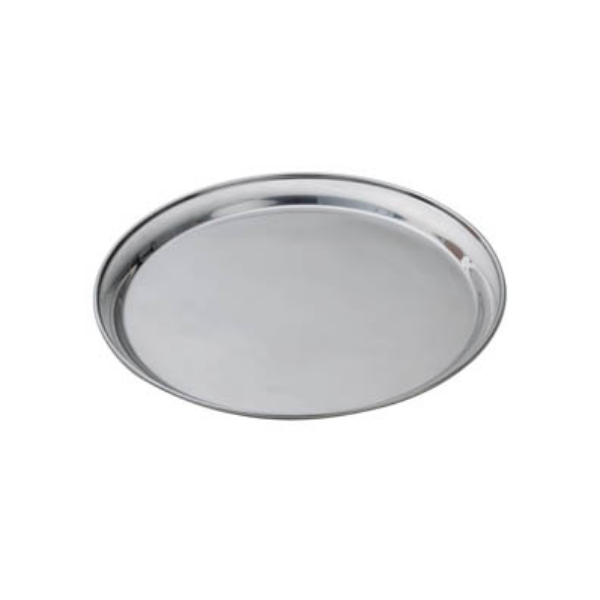 Royal Industries (ROY ST 14) 14" Round Stainless Steel Service Tray