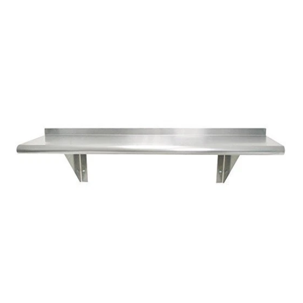 Stainless Steel Wall Mount Shelf NSF Approved 12" X 48" - 18 Gauge