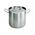New Professional Commercial Grade 12 QT (Quart) Heavy-Gauge Stainless Steel Stock Pot, 3-Ply Clad Base, Induction Ready, With Lid Cover NSF Certified Item