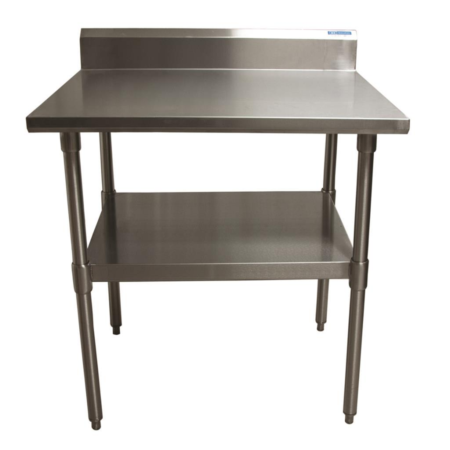 BK Resources (VTTR5-3624) 36" X 24" T-430 18 GA Table Stainless Steel Top 5" Riser