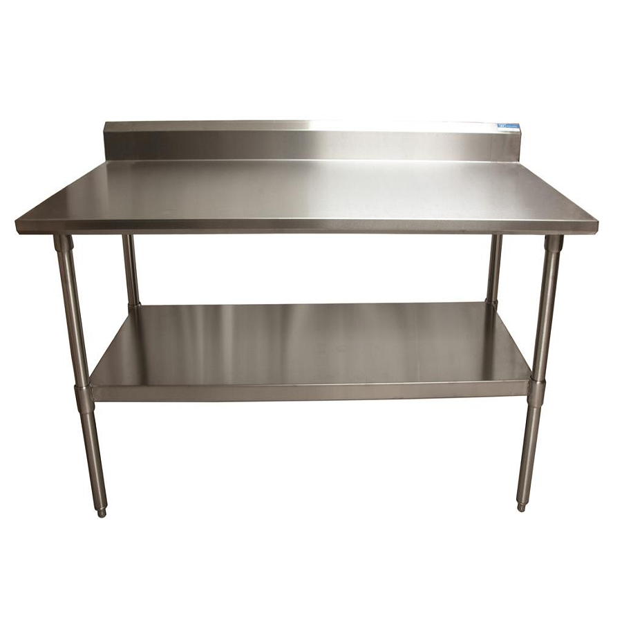 BK Resources (VTTR5-6030) 60" X 30" T-430 18 GA Table Stainless Steel Top 5" Riser